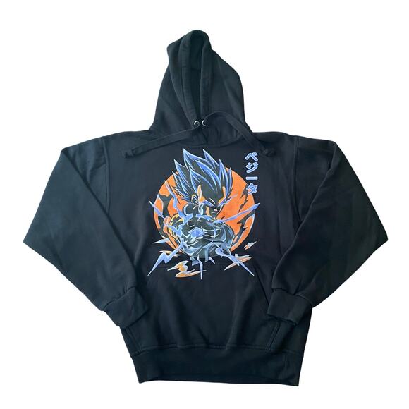 Dragon Ball Z Vegeta Hoodie Black Unisex Small - Picture 2 of 5